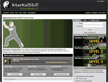 Tablet Screenshot of martialskilluniversity.com